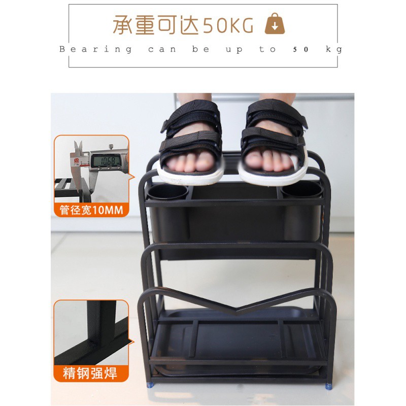 不锈钢刀架厨房用品放刀具菜砧板收纳架多功能刀座筷子一体置物架收纳层架 三维工匠高清大图