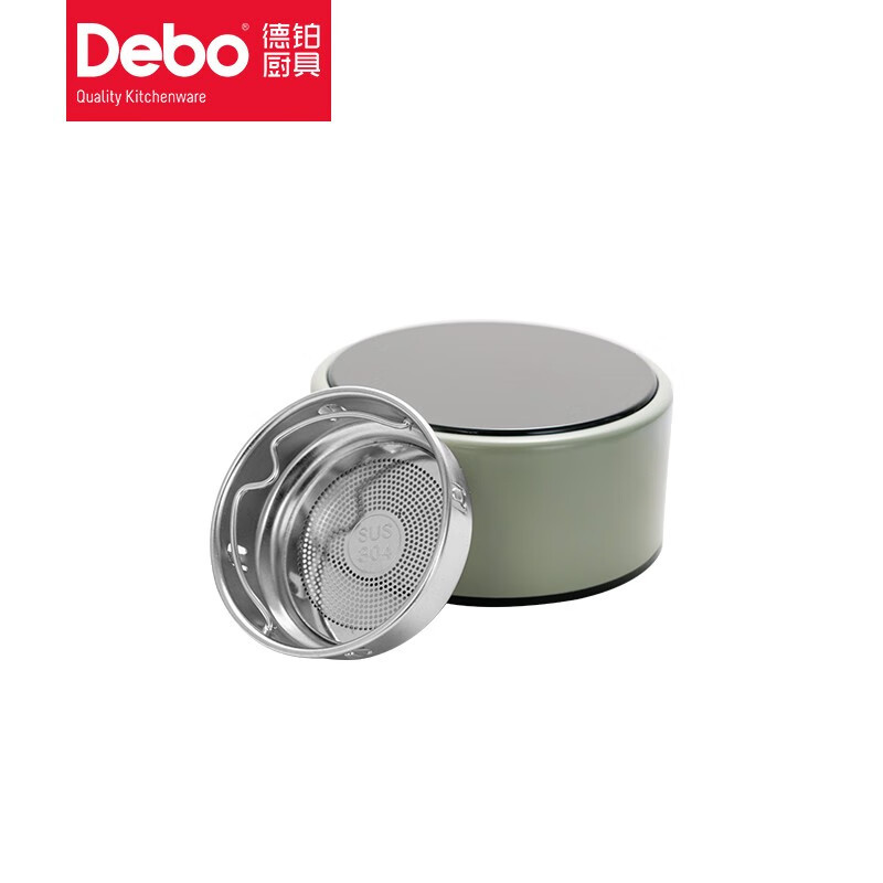 Debo德铂 智能显示温度保温杯不锈钢直身杯500ml 绿色 DEP-736高清大图