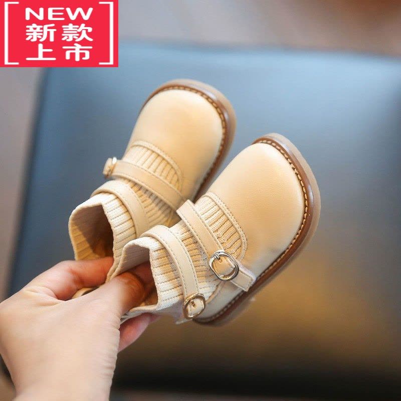 可莉允女宝宝鞋子春秋小皮鞋儿童软底学步鞋女童靴子婴儿公主鞋小童女鞋图片
