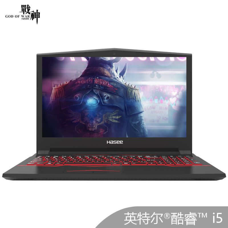 神舟(HASEE)战神Z7M-KP5SC 15.6英寸吃鸡游戏笔记本电脑(I5-8300H 8G 1TB+256GB GTX1050Ti 4G IPS)