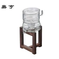鼎亨家用简约懒人半全自动石磨功夫茶具时来运转玻璃茶壶茶杯套装