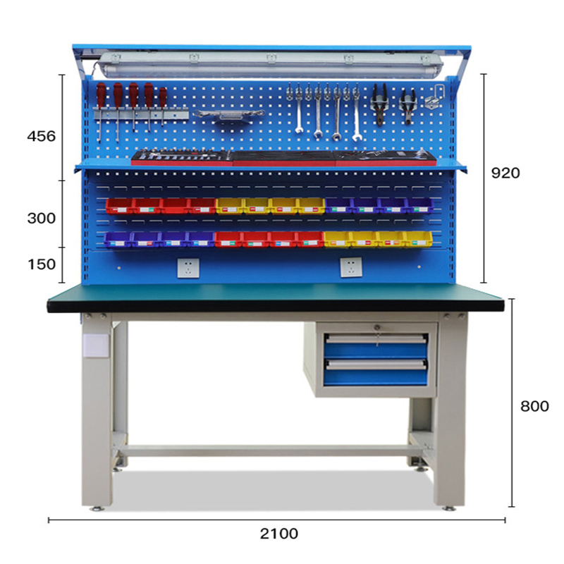 创世人 重型钳工工作台 防静电操作台 工厂车间多功能维修工具台高清大图