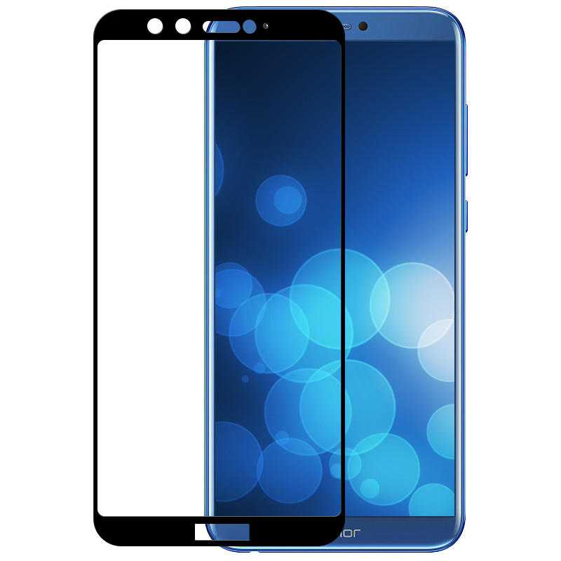 【送手机壳】轻万华为荣耀9钢化膜honor全屏玻璃贴膜huawei黑色128gb 华为