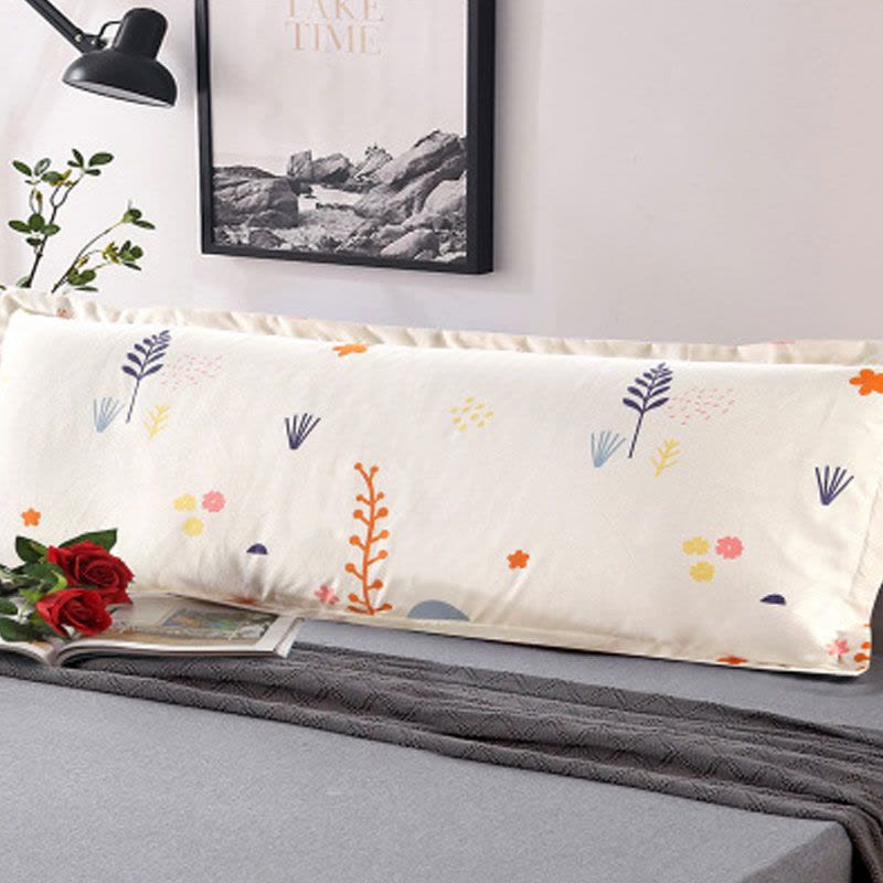 双人枕套长枕头套成人情侣长款大号1.2/1.5/1.8m米 床上用品枕芯枕套枕巾图片