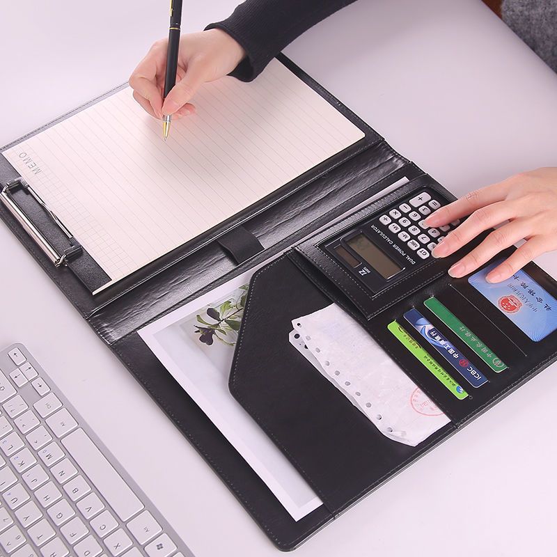 a4多功能文件夹资料夹销售夹皮质经理单本单办公垫板办公用品夹板