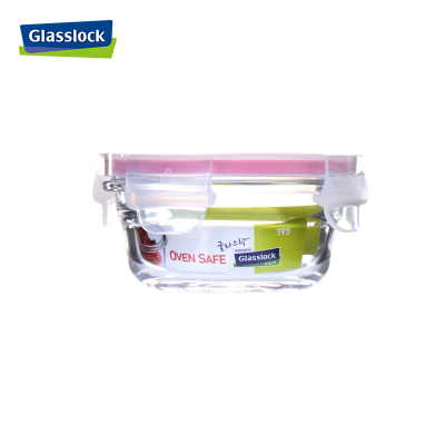 三光云彩（GLASSLOCK）韩国进口钢化耐热玻璃保鲜盒195ml 微烤两用宝宝辅食盒饭盒碗OCCT--019