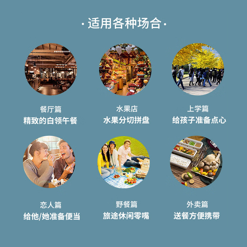DERUIMAN一次性饭盒五分格连体打包盒外卖大容量餐盒高清大图