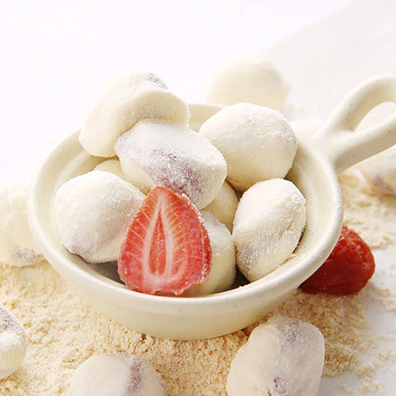 海天农场127克袋奶香草莓球视频