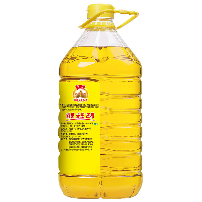 鲁花压榨葵花仁油5L 食用油 粮油 礼品 家用炒菜 植物油 营养健康轻食 送礼佳品 物理压榨纯正 香浓味美 团购高清大图