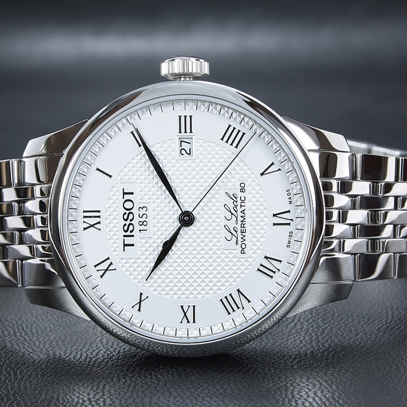 天梭tissot男士机械表力洛克系列经典商务 简约时尚 男士自动机械腕表