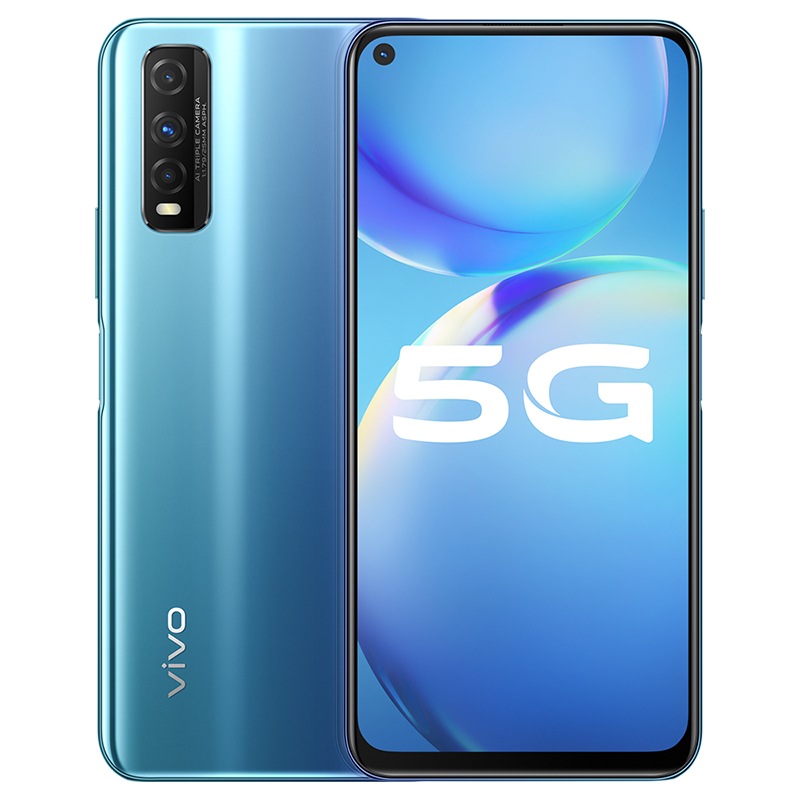 vivo Y70t 8GB+256GB 碧海蓝 5G全网通 4500mah大电池 双引擎闪充 4800万后置 大电池拍照三摄全面屏5G手机
