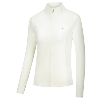 361°运动外套女新款修身针织开衫瑜伽服骑行服跑步上衣 XS 奶糖白