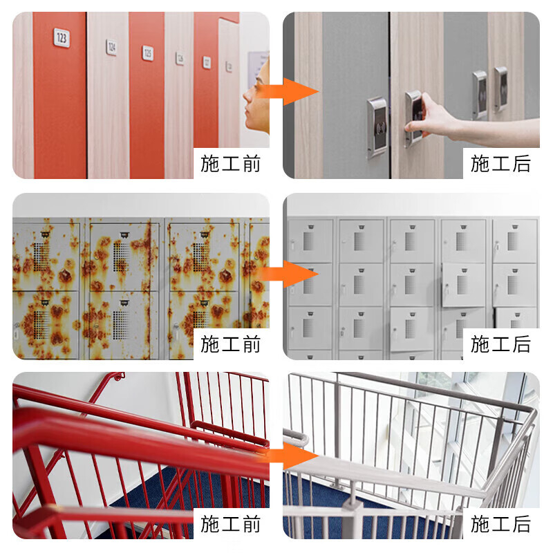 千居美 文件柜灰翻新漆 水性金属漆RAL9002床上下铁架床柜文件柜灰色翻新漆防锈油漆涂料 20KG高清大图