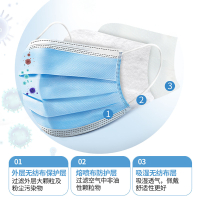 [20只]环氧乙烷灭菌口罩10只/袋一次性口罩成人无菌防护隔离口罩10只*2包