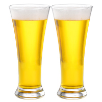 玻璃大号抖音啤酒杯家用容量加厚创意网红个性扎啤杯精酿酒吧酒杯340ml*2支