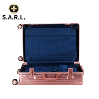 S.A.R.L瑞士拉杆箱可放17.3英寸及以上手提电脑包铝框静音万向轮旅行箱 男女海关密码锁箱 星耀黑28寸