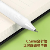 得力(deli)A534秋日暖暖按动学生中性笔0.5mm全针管可爱超萌少女签字笔(黑) 12支装
