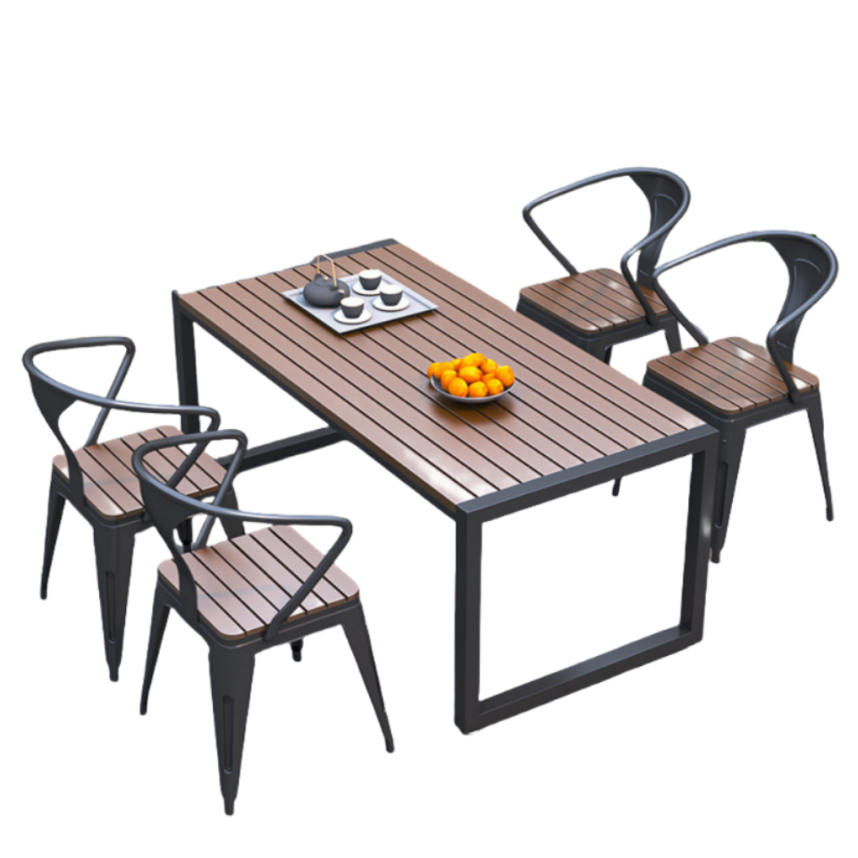 户外桌椅60cm方桌+2椅套高清大图