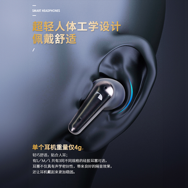 Nakamichi中道无线蓝牙耳机ANC+ENC双降噪双解码低延迟TW130NC