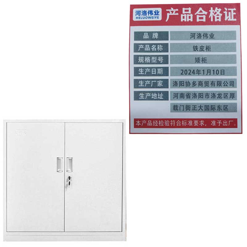 河洛伟业铁皮柜 矮柜台高清大图