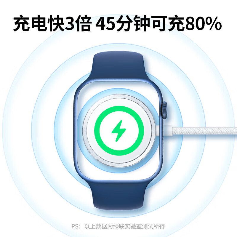 绿联7.5W苹果手表磁力快充充电器适用Apple watch 7/8 CD310/90547(货期3-6天)高清大图