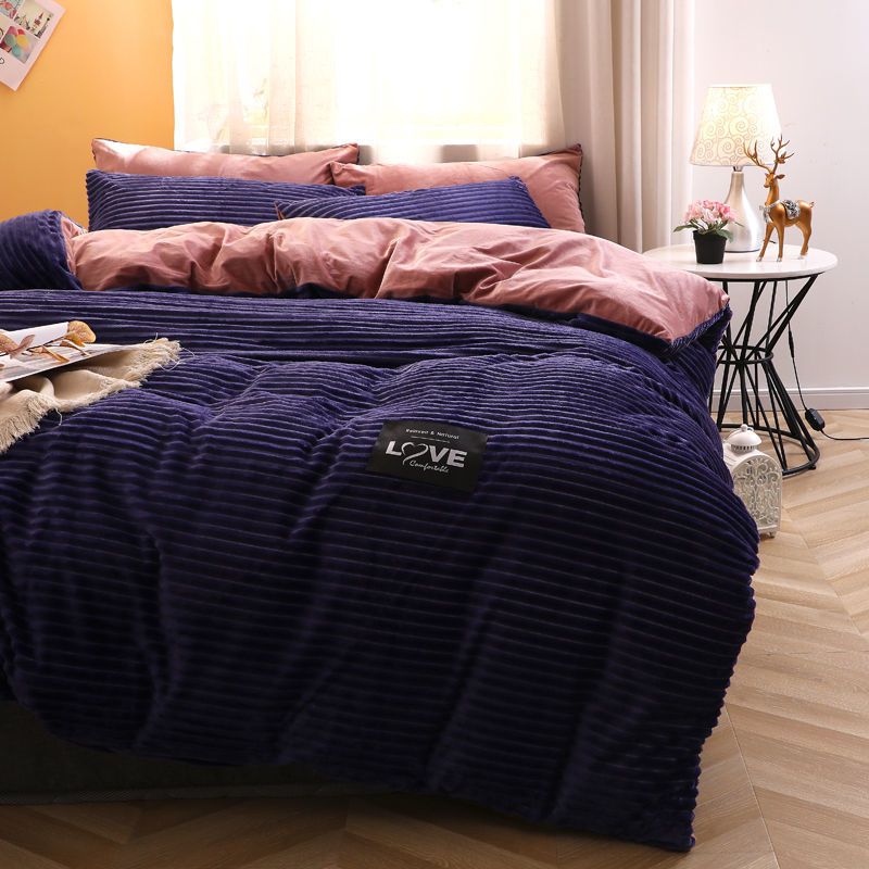 sleepybear被套床单枕套加厚双面绒水晶绒套件床上用品冬法兰绒珊瑚绒