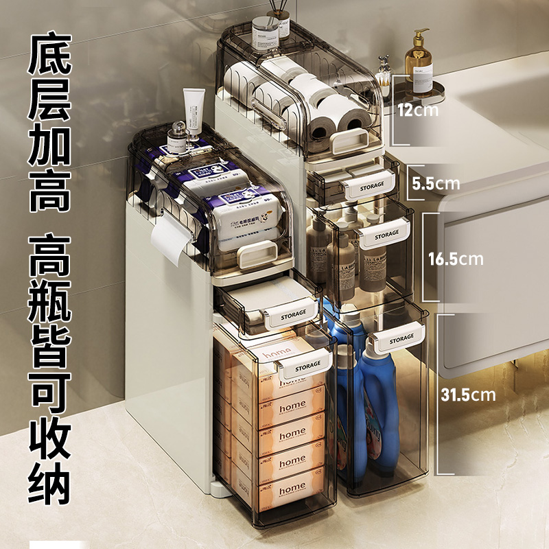 JEKO&JEKO 8007三四五层 升级款夹缝柜置物架高清大图