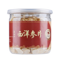 春海堂 西洋参切片 软支中片 100g 1.0-1.3cm 含片段茶 花旗参片 人参皂苷片