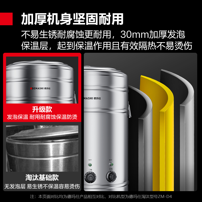 德玛仕DEMASHI煮面炉煮面桶商用电热节能保温汤面炉不锈钢麻辣烫炉汤粥炉单位食堂酒店用ZMT45-A 380V高清大图