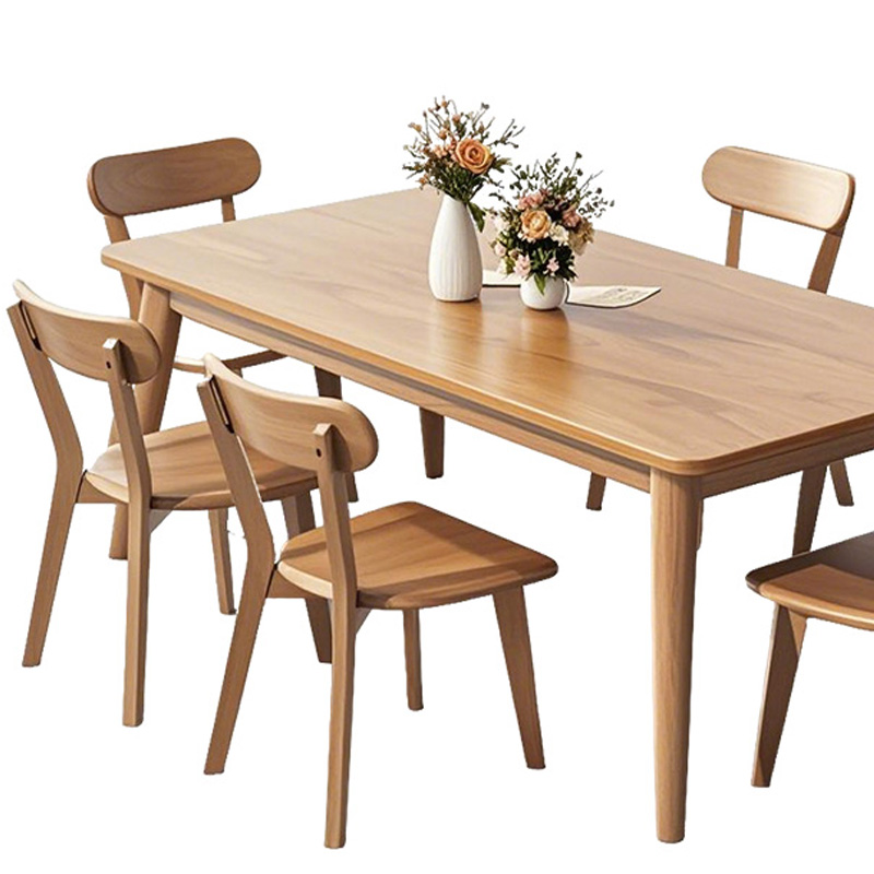 筑亮 餐桌 120*60cm+6靠背椅 套高清大图