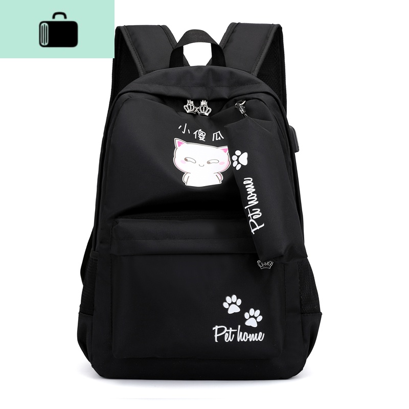 古着书包女初中学生韩版森系ins大容量高中校园bf原宿风小学双肩NEW LAKE女士双肩包 小傻瓜