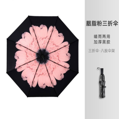 Cmon五折伞超轻小太阳伞防晒紫外线两用女遮阳伞upf50+
