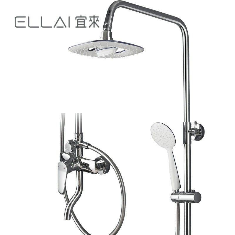 宜来卫浴淋浴套装一体式淋浴器明装花洒沐浴手持增压冷热水花洒图片