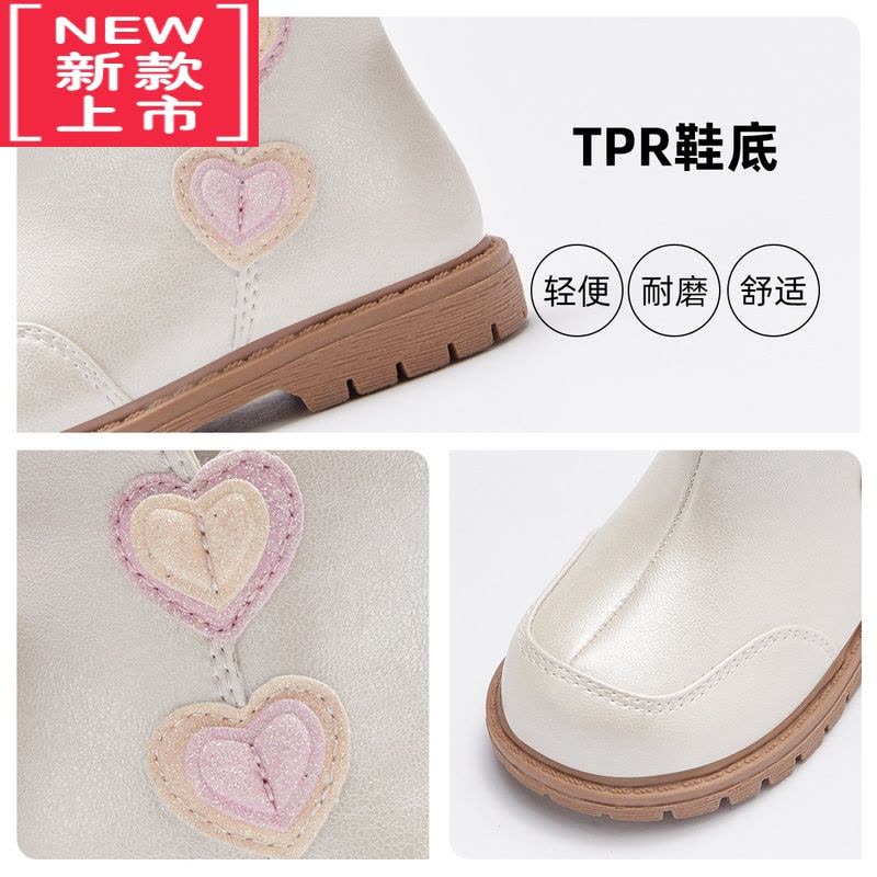 可莉允女童鞋子秋冬新款小童靴子宝宝洋气学步鞋儿童冬靴图片