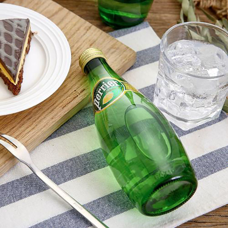 【中粮海外直采】Perrier巴黎水含气柠檬味饮料330ml(法国进口 瓶)