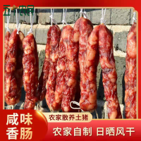 五个农民江西特产咸味香肠风干腊肠农家自制手工土猪肉灌肠500g