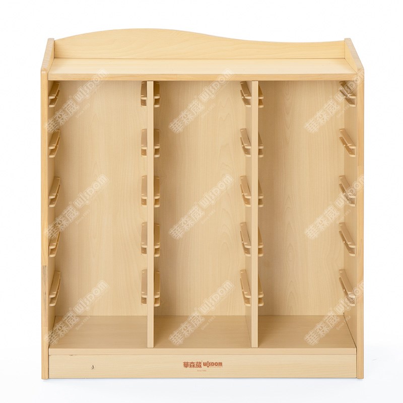 维也纳实木教具盒柜L80-枫木纹高清大图