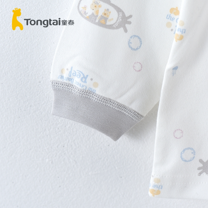 童泰(Tongtai)四季款儿童内衣婴儿衣服儿童服装宝宝婴幼儿A类纯棉家居服1-3岁男女宝宝肩开上衣