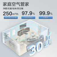 霍尼韦尔(honeywell) 空气净化器家用净化除甲醛除霾祛味 除菌防过敏KJ250F-J11W 净化器