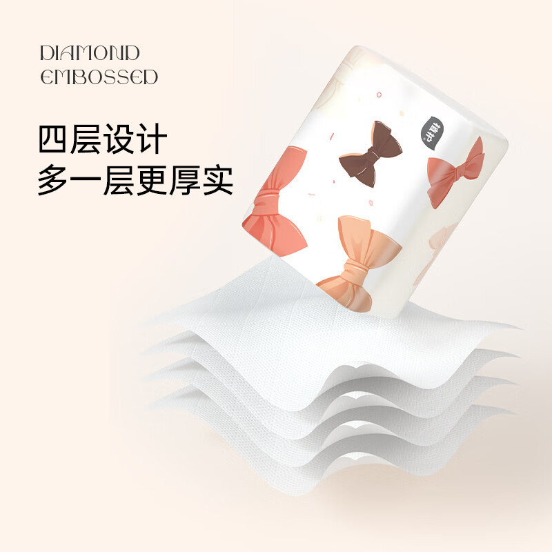 植护 简约压花抽纸-70抽20包*1箱高清大图
