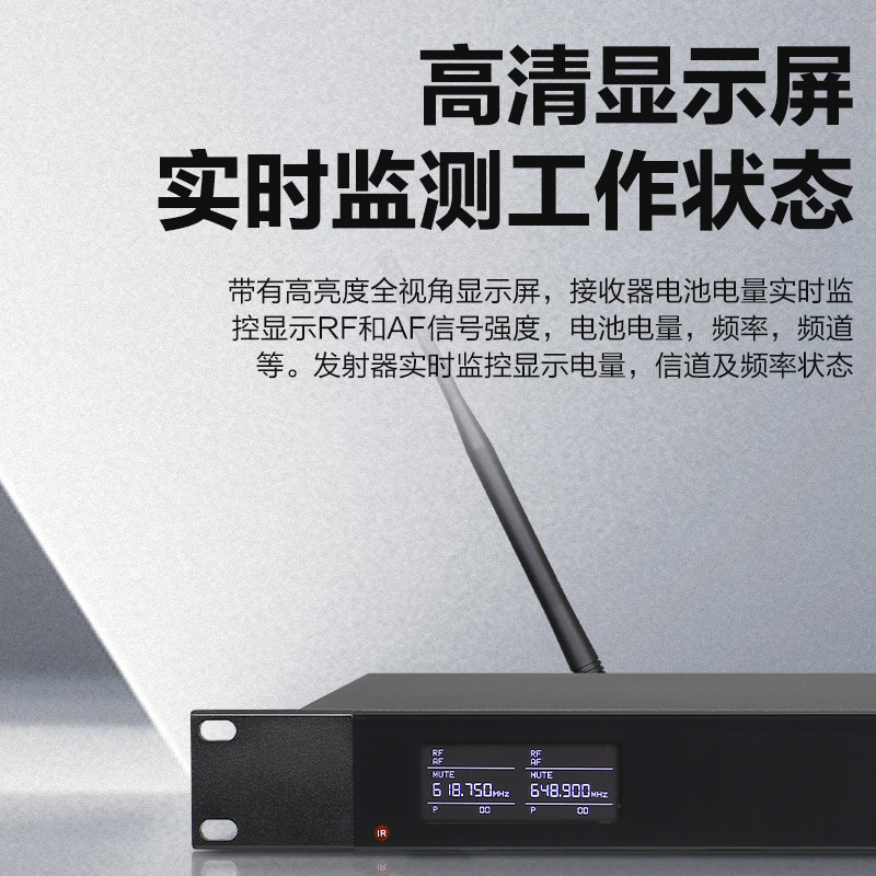 惠度(HuiDu)HD-X2专业无线麦克风一拖二会议鹅颈手持头戴耳麦领夹会议培训舞台话筒混搭款高清大图