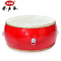 鑫声威 牛皮鼓24寸扁鼓红鼓