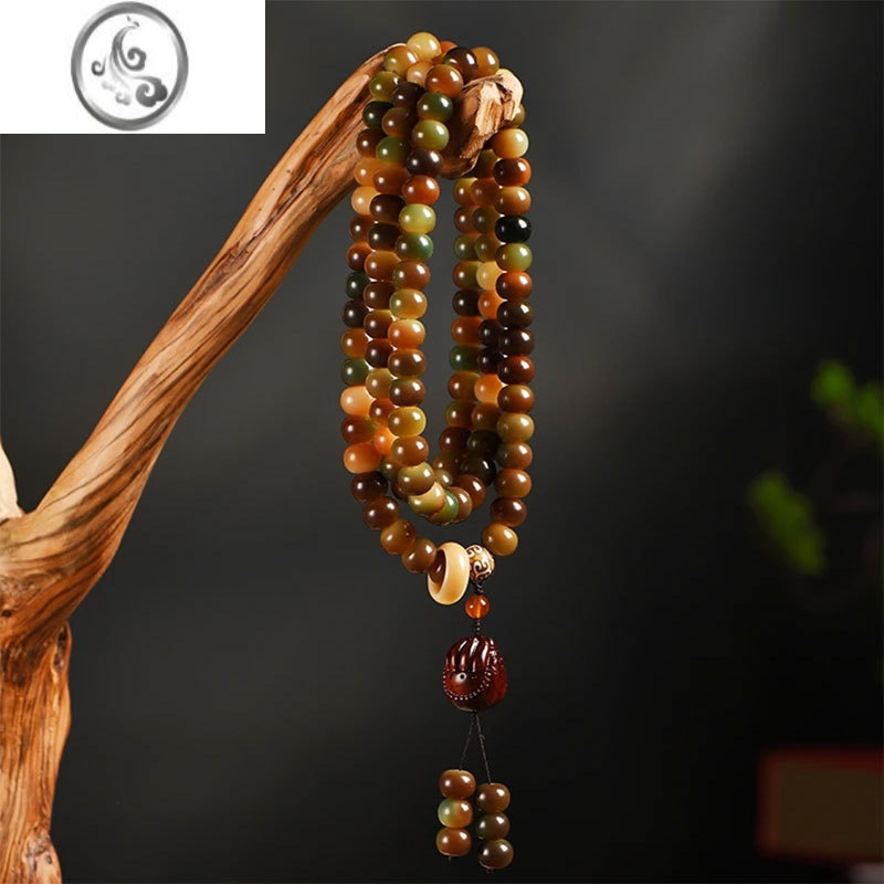 jimi敦煌问天风化菩提108颗手持长串手串男女佛珠念珠手链挂脖菩提子