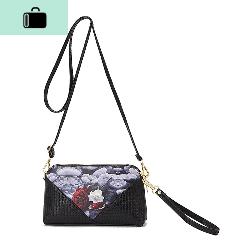 流行小包包女新款韩版时尚百搭女士印花个性单肩斜挎包贝壳零钱包NEWLAKE高清大图