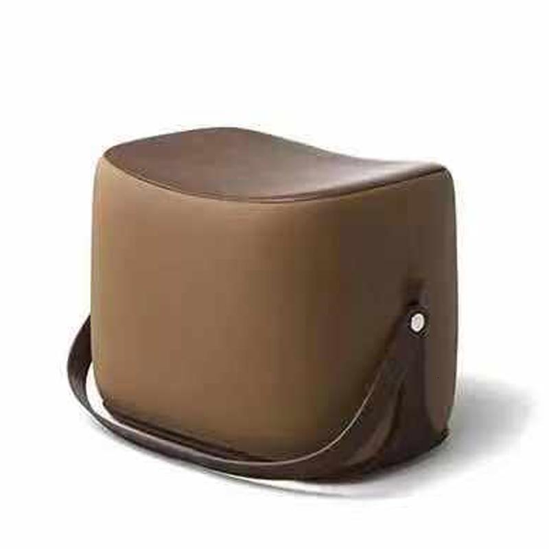 森美人北欧马鞍矮凳现代简约手提换鞋凳个性时尚创意家用穿鞋凳脚踏 咖啡色马鞍凳(侧羊绒布) 默认尺寸