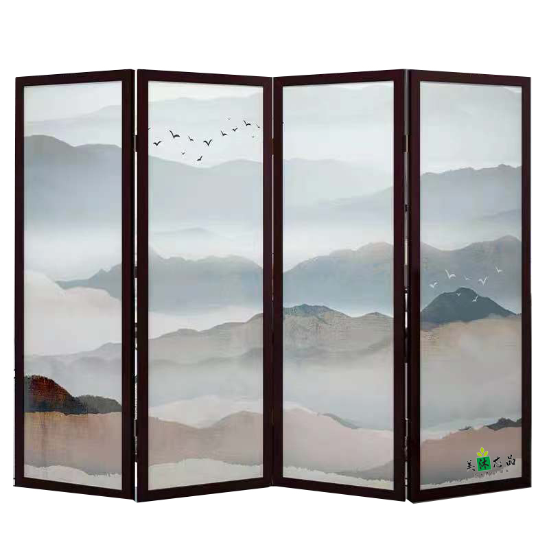 美沐芯品 实木屏风 四扇(pf020)