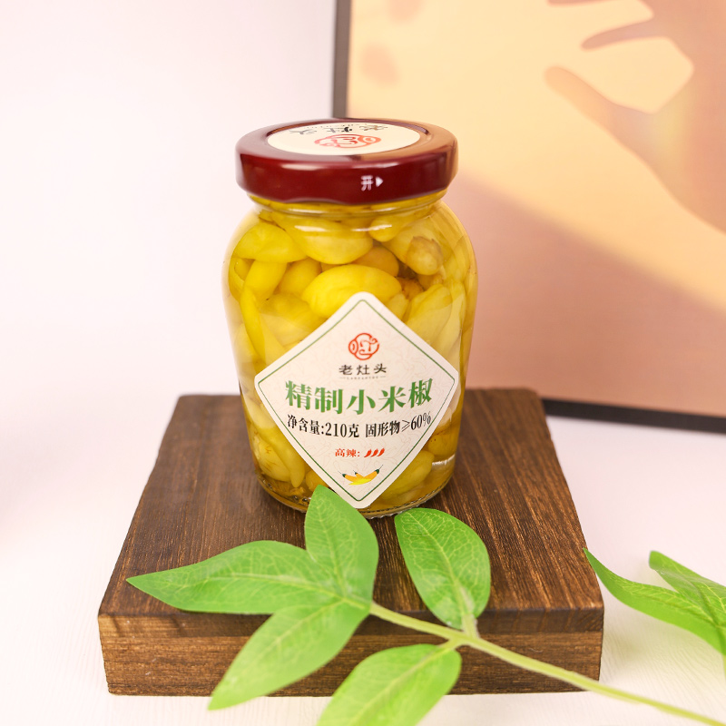 老灶头精制小米椒210g瓶装高清大图