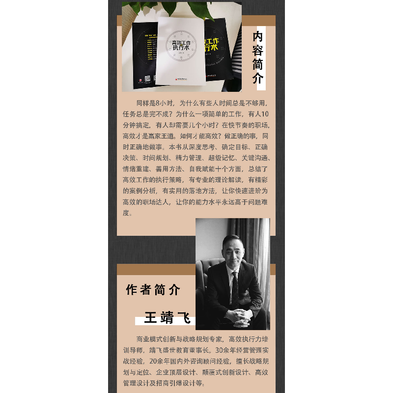 正版新书]高效工作的执行术王靖飞9787513661102高清大图