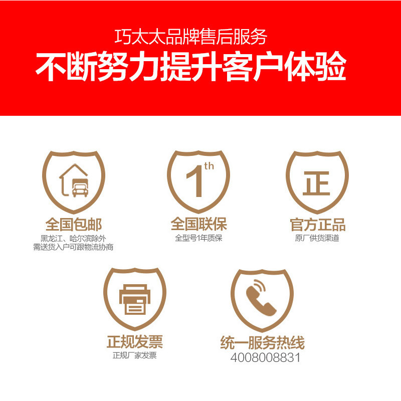 巧太太(QiaoTaiTai)台式双灶 一体式不锈钢燃气灶(液化气)JZY-QTTW-E5117-W