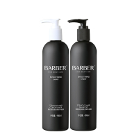 理发师BARBER正装品专业沙龙直发垂坠顺滑亮泽柔顺洗发水护发素套装400ml*2